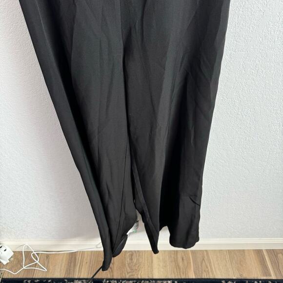 NEW NWT Francesca’s Luciana Strapless Elastic Back Wide Leg Jumpsuit Black L - Picture 7 of 13